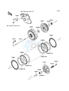 KX450F KX450FEF EU drawing Clutch