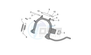 Scarabeo 50 4T 4V drawing Foot rests - Lateral stand