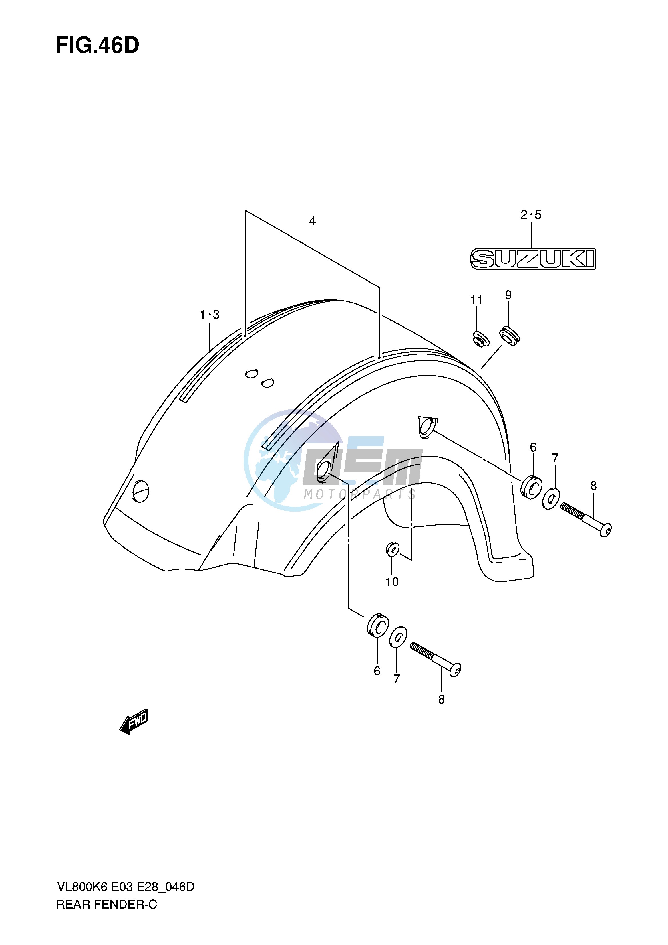 REAR FENDER (VL800TK8)