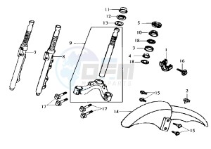 JOYRIDE - 150 cc drawing FRONT FORK