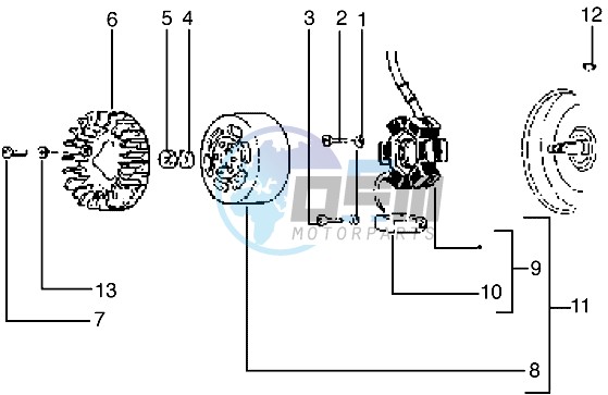 Flywheel magneto