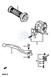 RG500 (E1) Gamma drawing RIGHT HANDLE SWITCH (MODEL G)