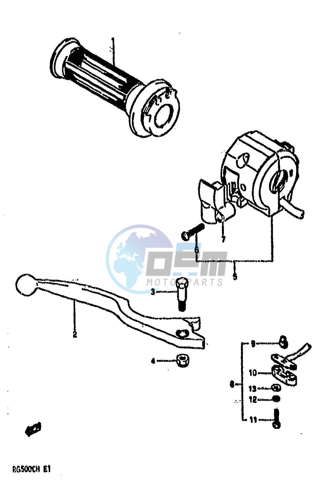 RIGHT HANDLE SWITCH (MODEL G)