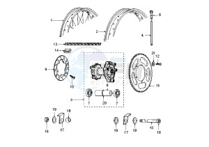 XPS SM - 50 cc drawing REAR WHEEL