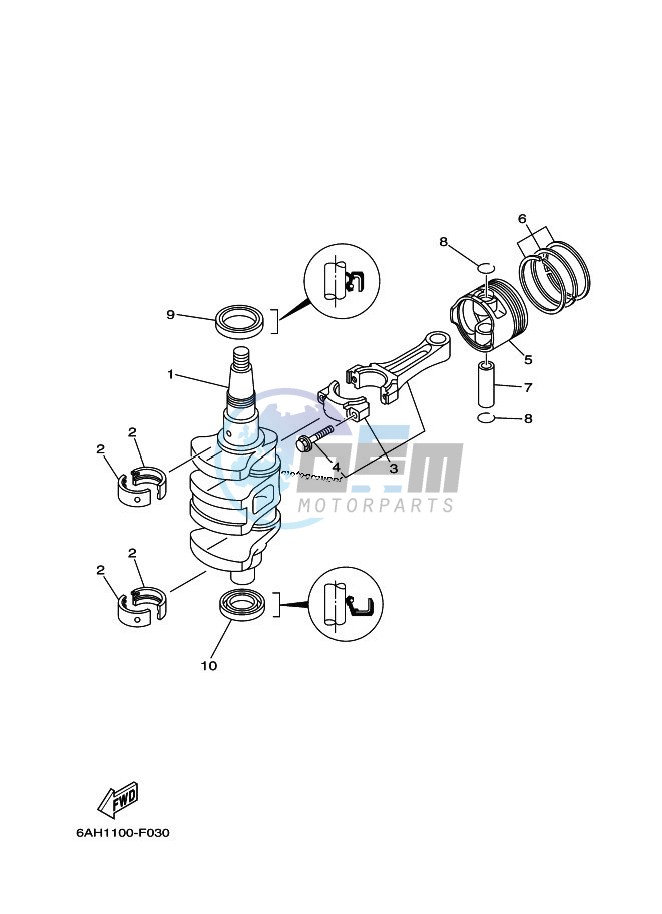 CRANKSHAFT--PISTON