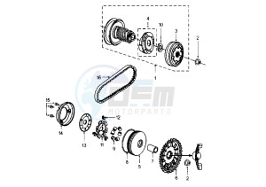 X–FIGHT - 50 cc drawing CLUTCH-LIQUID COOLED