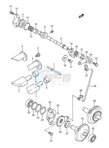 RM250 (E28) drawing EXHAUST VALVE