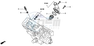 CB900F 919 drawing THERMOSTAT