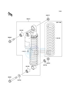 KVF650 4x4 KVF650D9F EU GB drawing Shock Absorber(s)