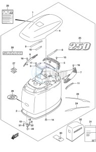 DF 250 drawing Engine Cover (Matte Black) DF 250S