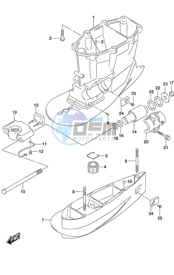 Drive Shaft Housing w/Transom (XX)