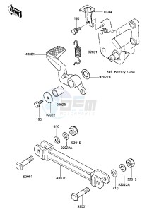 ZX 600 A [NINJA 600] (A3) [NINJA 600] drawing BRAKE PEDAL_TORQUE LINK