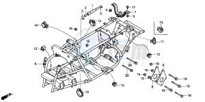 TRX200D FOURTRAX 200 drawing FRAME BODY