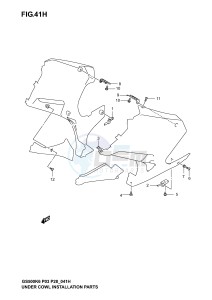 GS500 (P3) drawing UNDER COWLING INSTALLATION PARTS (GS500FK4 K5 K6)