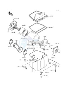 KLF 220 A [BAYOU 220] (A5-A9) [BAYOU 220] drawing AIR CLEANER