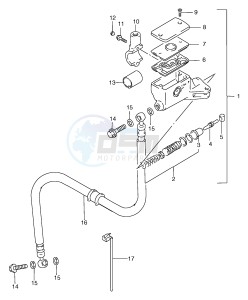 GSF1200 (E2) Bandit drawing CLUTCH MASTER CYLINDER