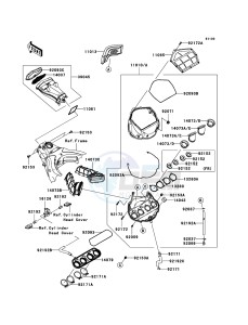 NINJA ZX-10R ZX1000D7F FR GB XX (EU ME A(FRICA) drawing Air Cleaner