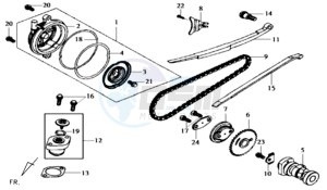 JOYRIDE 125 drawing CYLINDER HEAD COVER / CAMSHAFT CHAIN