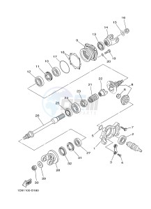 YFM450FWAD YFM45FGPB GRIZZLY 450 EPS (1CTC 1CTD 1CTE) drawing MIDDLE DRIVE GEAR