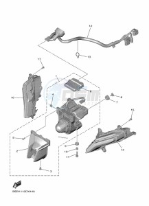 YZF690 YZF-R7 (BEBG) drawing HEADLIGHT