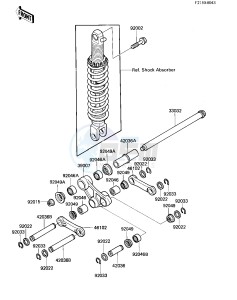 KL 600 A [KL600] (A1) [KL600] drawing REAR SUSPENSION