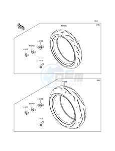 NINJA H2 / NINJA H2 CARBON ZX1000XHFA XX (EU ME A(FRICA) drawing Tires