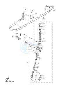 YZ450F (1SL5 1SL6 1SL7 1SL8) drawing REAR MASTER CYLINDER