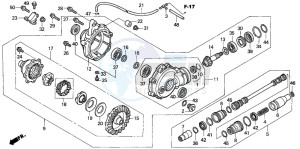 TRX350FM FOURTRAX drawing FRONT FINAL GEAR (TRX350FM/FE)