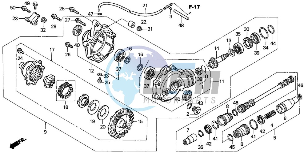 FRONT FINAL GEAR (TRX350FM/FE)