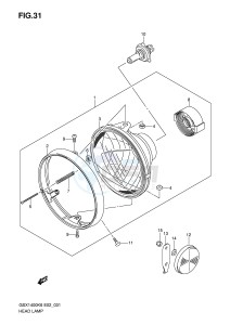 GSX1400 (E2) drawing HEADLAMP ASSY (GSX1400K6 K7 ZK7 E24)