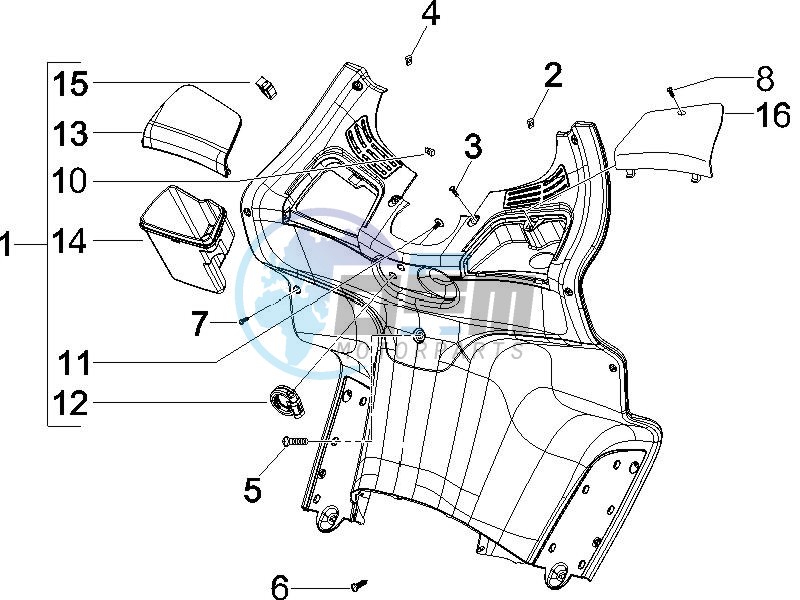 Front glove-box - Knee-guard panel