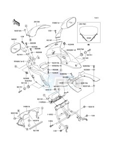 ZR 750 H [ZR-7S] (H1-H5 H5 CAN ONLY) drawing COWLING -- H1 - H3- -