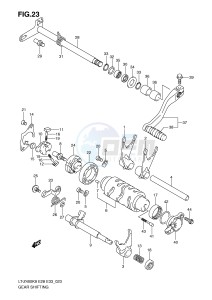 LT-Z400 (E28-E33) drawing GEAR SHIFTING