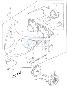 AY50 (V-W-X-Y) katana drawing HEADLAMP (model V W X Y)