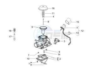 LX 150 4T USA drawing Carburetor components