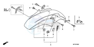 CB1300SA9 SI / ABS BCT MME TWO - (SI / ABS BCT MME TWO) drawing FRONT FENDER