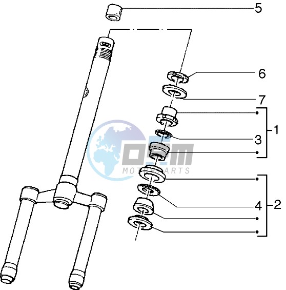 Steering bearing ball tracks