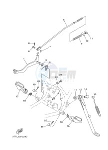 DT125 (3TTN) drawing STAND & FOOTREST