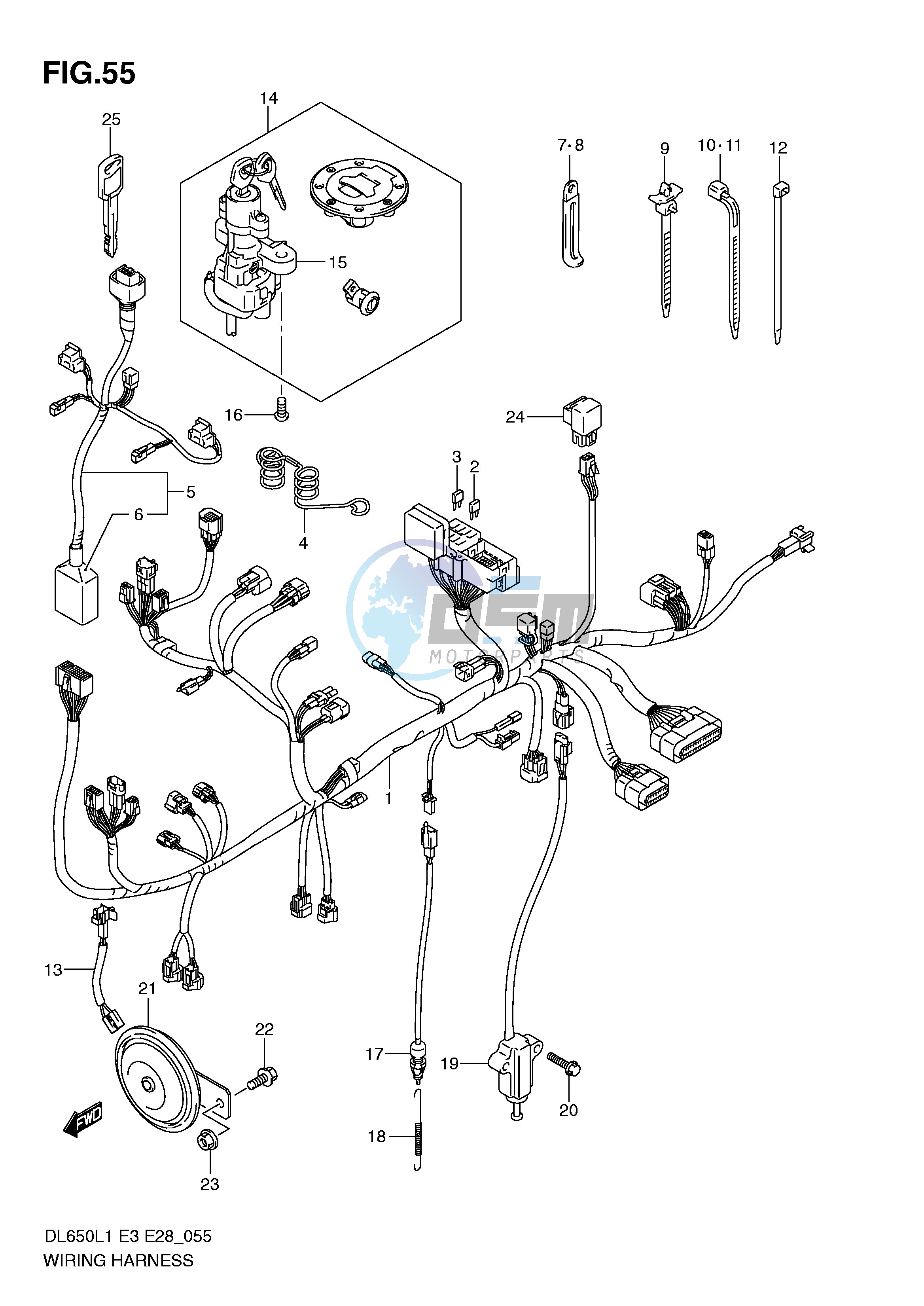 WIRING HARNESS (DL650L1 E33)