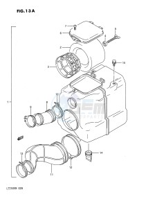 LT250R (E28) drawing AIR CLEANER (MODEL M N)