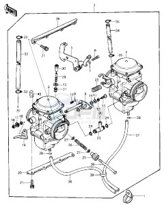 KZ 440 D [LTD BELT] (D1) [LTD BELT] drawing CARBURETOR ASSY -- 80 D1- -