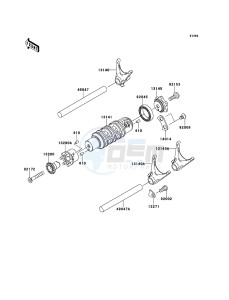 ER-6n ABS ER650D9F GB XX (EU ME A(FRICA) drawing Gear Change Drum/Shift Fork(s)