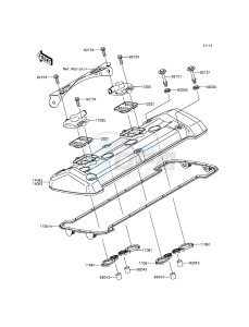 Z800 ABS ZR800DDS UF (UK FA) XX (EU ME A(FRICA) drawing Cylinder Head Cover