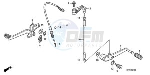 CB1000RAA Europe Direct - (ED / ABS) drawing PEDAL