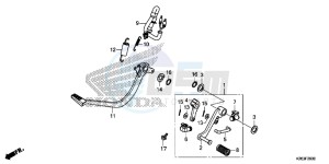 MSX125F MSX125 UK - (E) drawing PEDAL