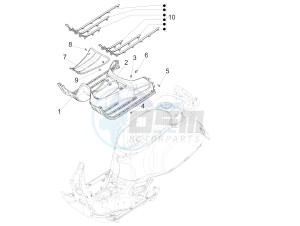 GTS 150 4T 3V IE ABS E4 (EMEA) drawing Central cover - Footrests