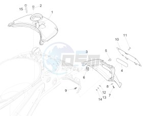 SPRINT 50 4T 3V E4-2020 (NAFTA) drawing Rear cover - Splash guard