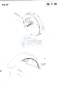 GS500E (Z-D) drawing HEADLAMP HOUSING - FRONT FENDER (E34, E39)