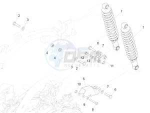 MEDLEY 125 4T IE ABS E4 2020 (EMEA) drawing Rear suspension - Shock absorber/s