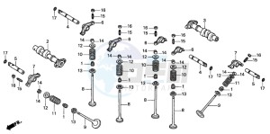 VTX1300S drawing CAMSHAFT/VALVE